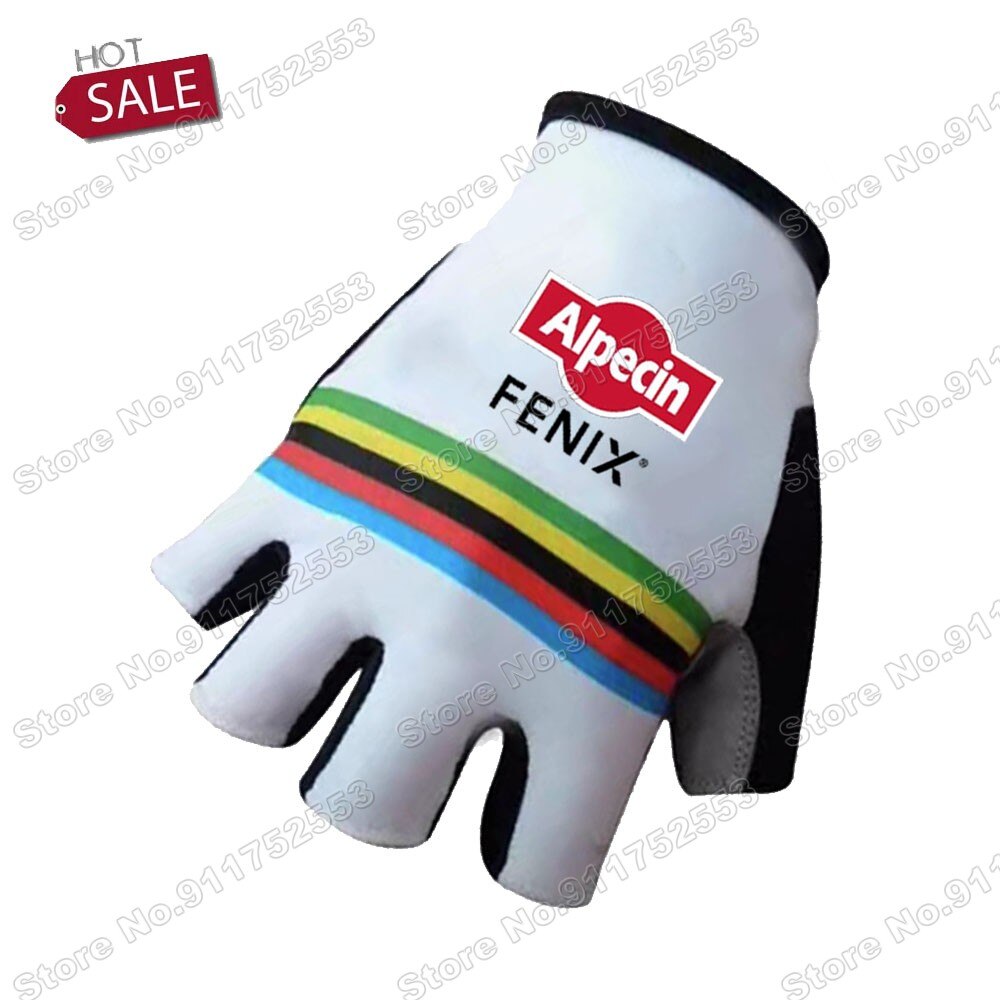 Alpecin Fenix 2022 squadra Ciclismo bicicletta guanti bicicletta metà dito guanto uno coppia dimensione M-XL Gant Cyclisme: 3 / XL