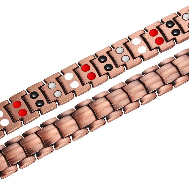 Männer Reinem Kupfer Armbinde Gesundheit Energie Germanium Magnetische Armbinde Jahrgang Hologramm Kette Verknüpfung Armbänder für Frauen Arthritis