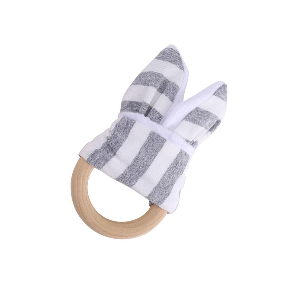 Baby Beißringe Holz Zahnen Ringe Ohr Zahnen Holz Ring Natürliche Holz Hase Ohr Organische Baby BeißRing Spielzeug