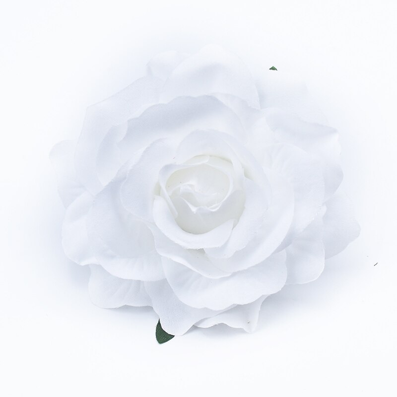 100pcs Artificial Flower Silk Rose Head Wedding bridal bouquet Brooch Wreaths Christmas Home garden Diy Decoration: XS / Yellow