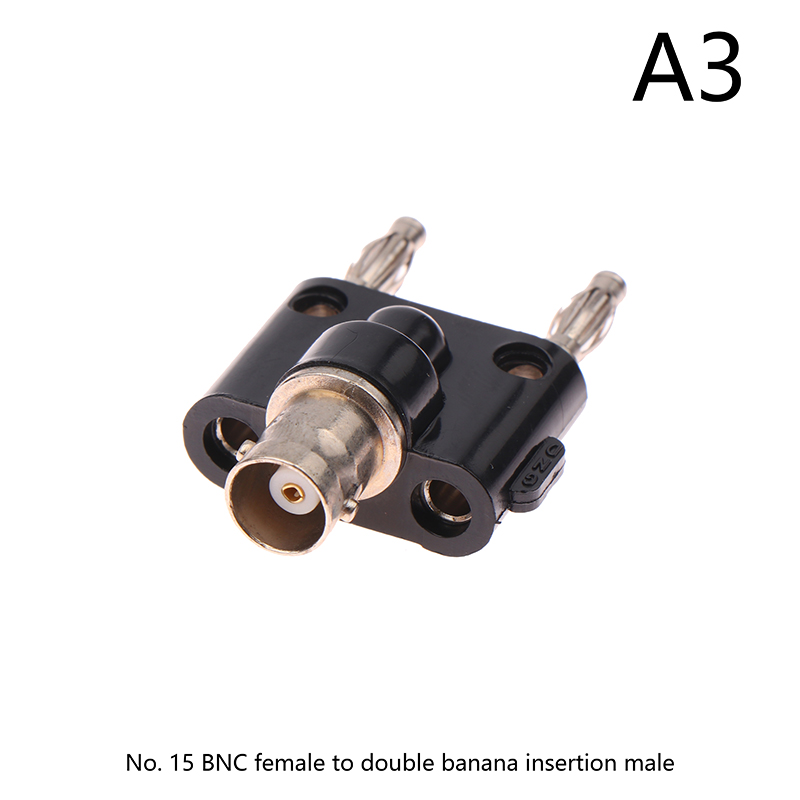 1Pc Adapter BNC Auf Bananen Stecker & Buchse Banana Weibliche Jack Buchse Binding Post RF Coax koaxial Splitter Konverter: Lavendel