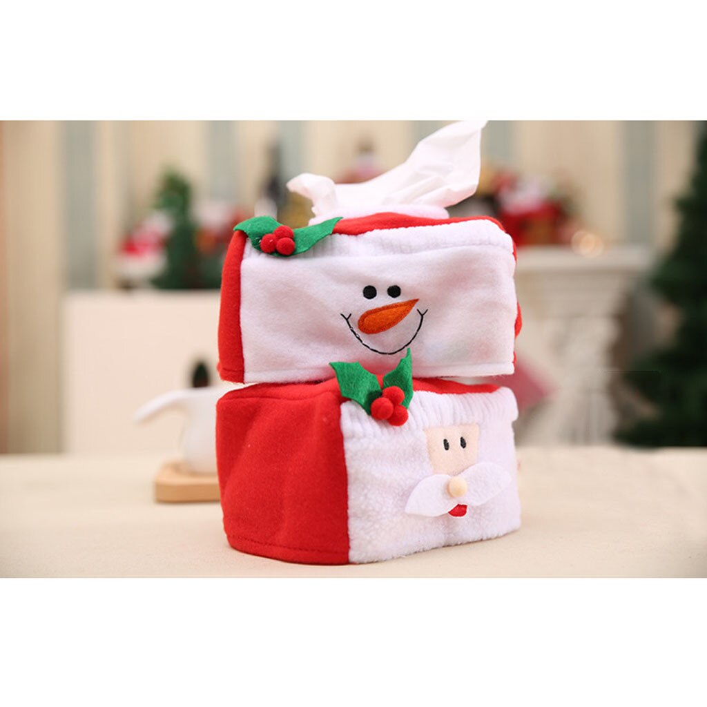 Year Christmas Decorations Christmas Tissue Box Set Christmas Desktop Decoration Tissue Box