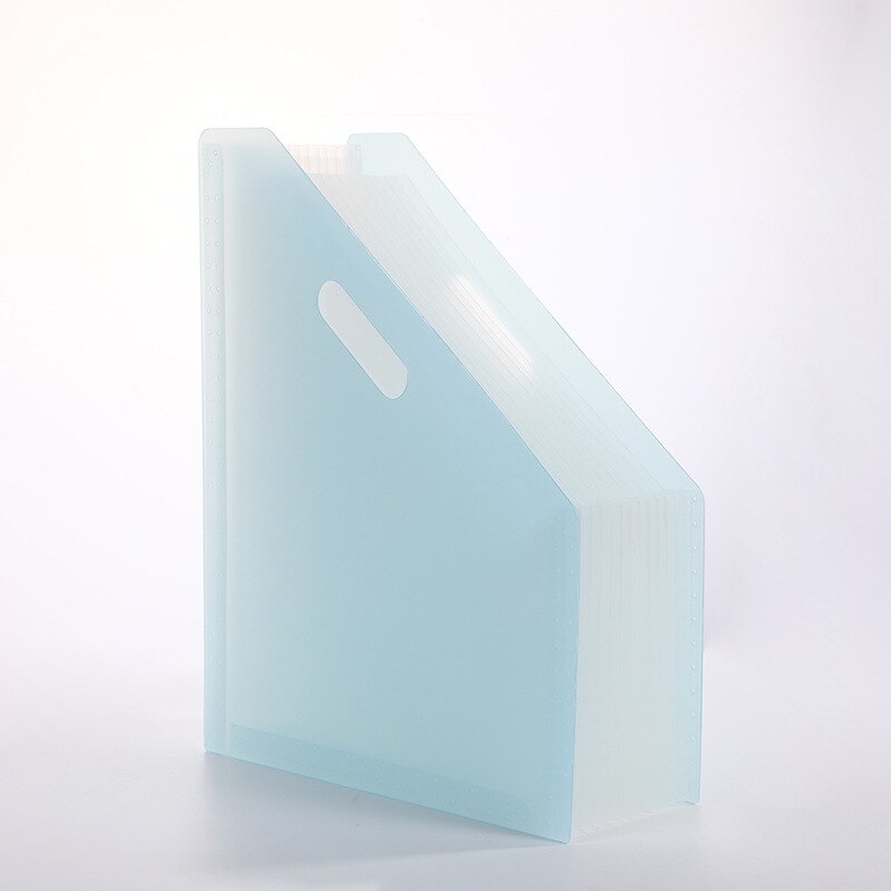 Retractable Standing Organ Bag 13 Grid Classification Multi-Layer Test Paper Storage Folder Desktop Office Sort Out Stationery: Blue