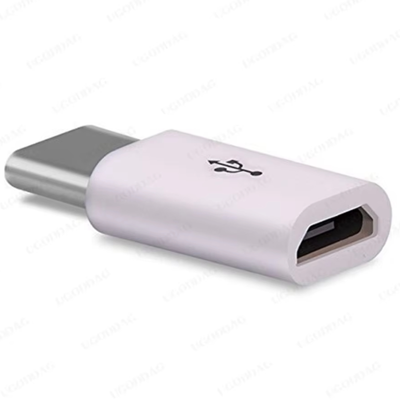 Conector Universal USB 3,1 tipo C a Micro USB convertidor macho a hembra Mini adaptador de datos USB-C portátil dispositivo tipo C Android: Blanco / 0,6 m