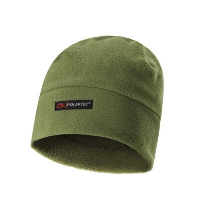 Varm fleece vintervandring cap vandreture hat mænd og kvinder ridning hat ridning cap udendørs sport cap sport hat: Militærgrøn