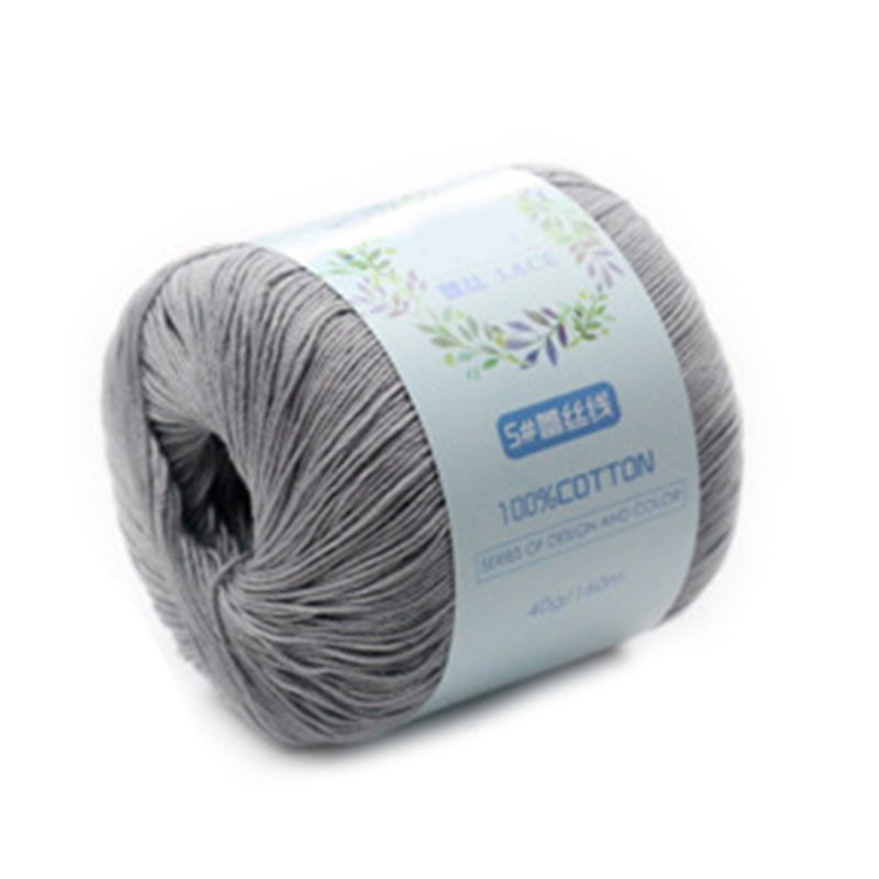 1 Roll Mercerized Cotton Cord Thread Medium Fine Solid Color DIY Hand Knitting Yarn for Embroidery Crochet Pearl Lace: 15