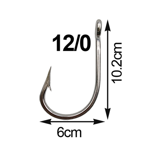 JSM 5 uds 7691 anzuelos de pesca de juego grande de acero inoxidable 4X anzuelos de cebo vivo de atún tiburón tamaño de anzuelo grande 5/0-13/0: Verde