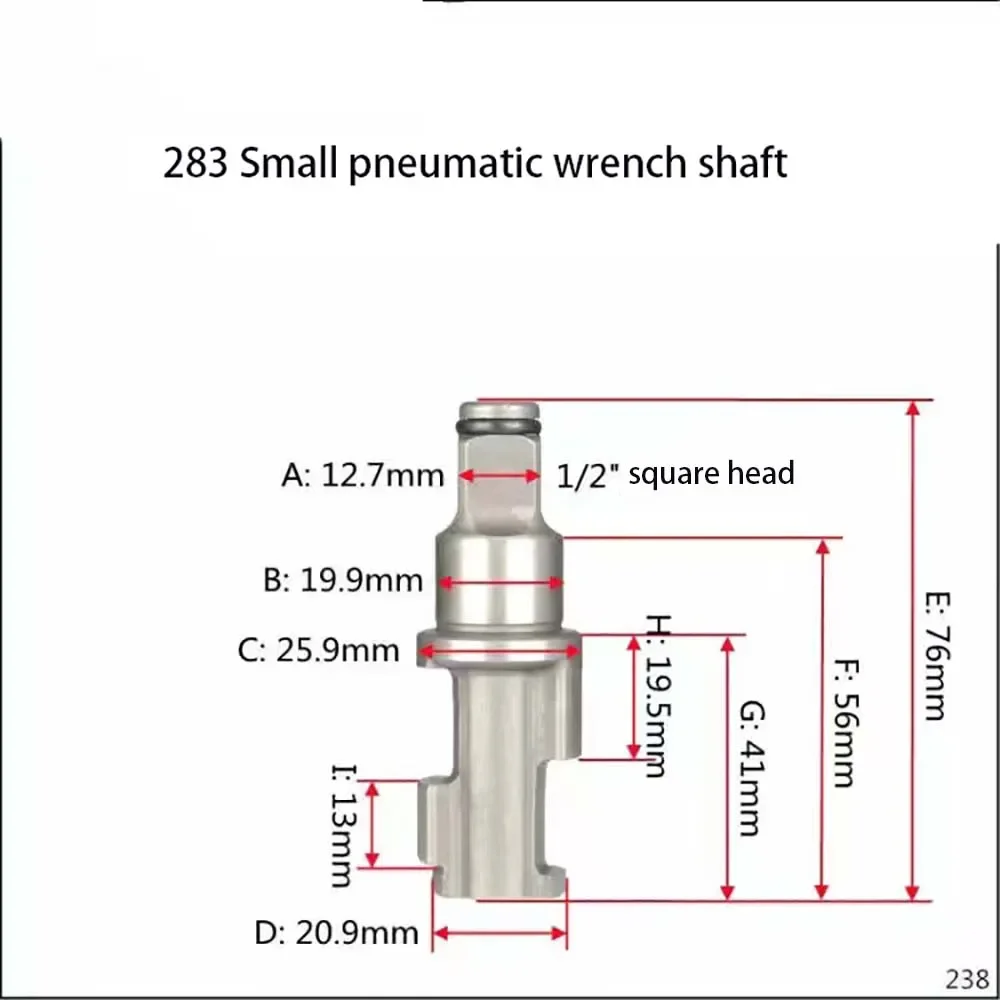1PC 1/2 3/4 1" inch Pneumatic Tools Air Impact Wrench Anvil Driver spindle Axis Hammer block Repair Parts: Gold