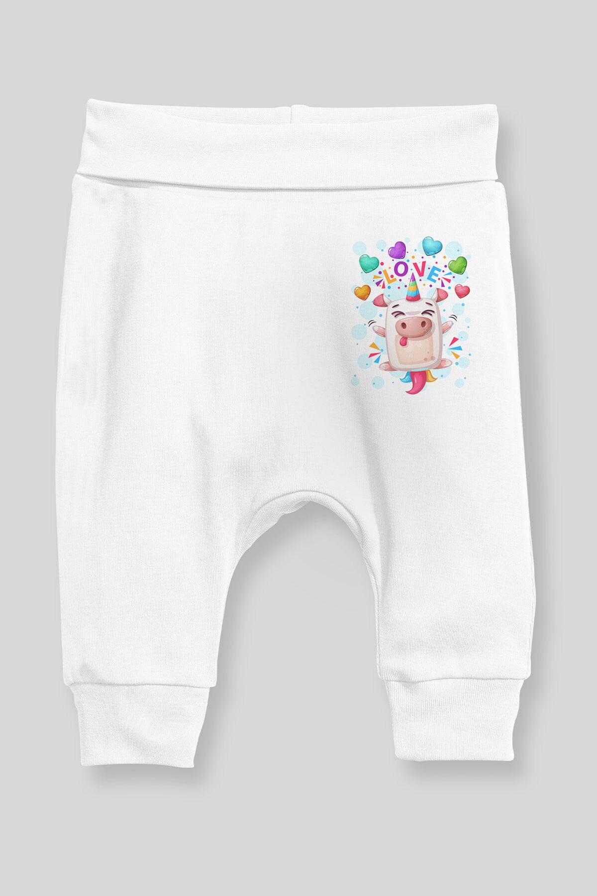 Angemiel baby schattige eenhoorn varken baby jongen harem broek pantalon wit