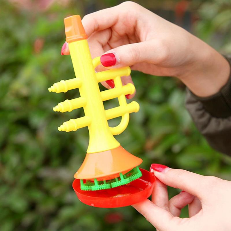 Soap Blowing Bubble Horn No Liquild Concentrate Stick Tray Kids Toys Kits Summer Outdoor Funny Bubble Machine Toy