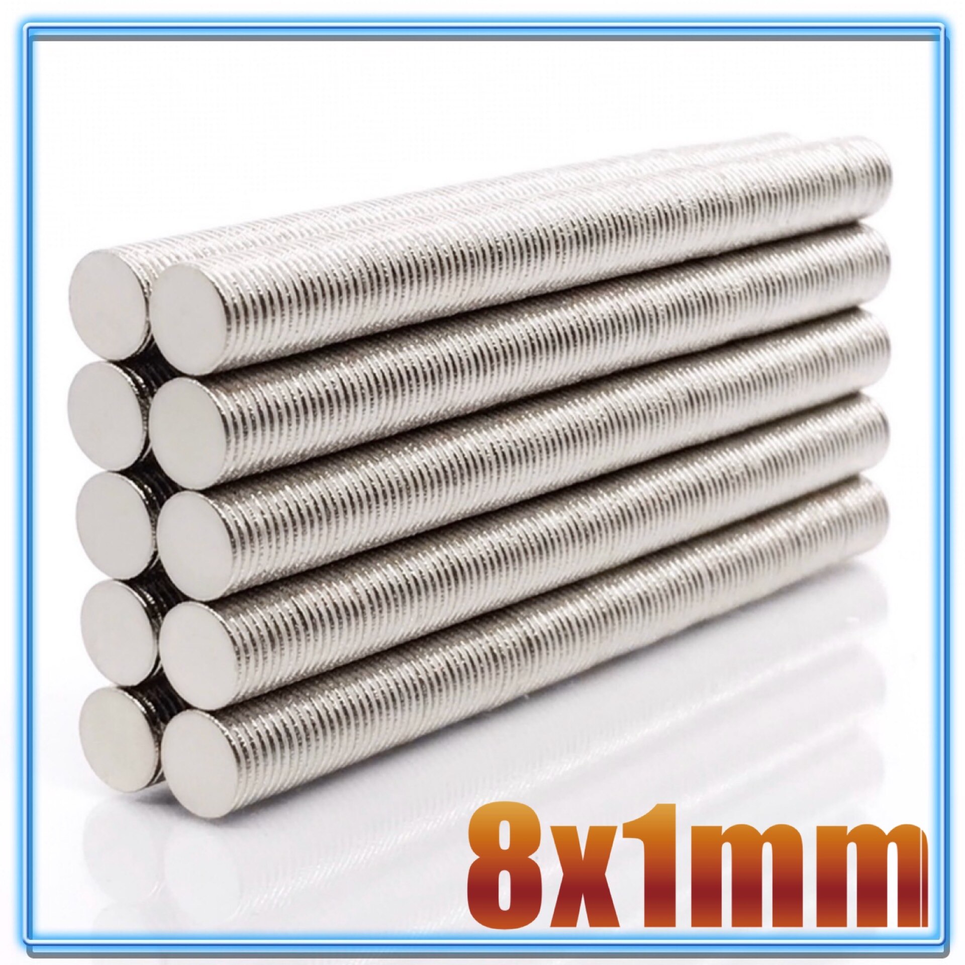 50Pcs Mini N35 Round Magnet 8x1 8x1.5 8x2 8x3 8x4 8x5 8x6 8x10 mm Neodymium Magnet Permanent NdFeB Super Strong Powerful Magnets: 8x1(50Pcs )