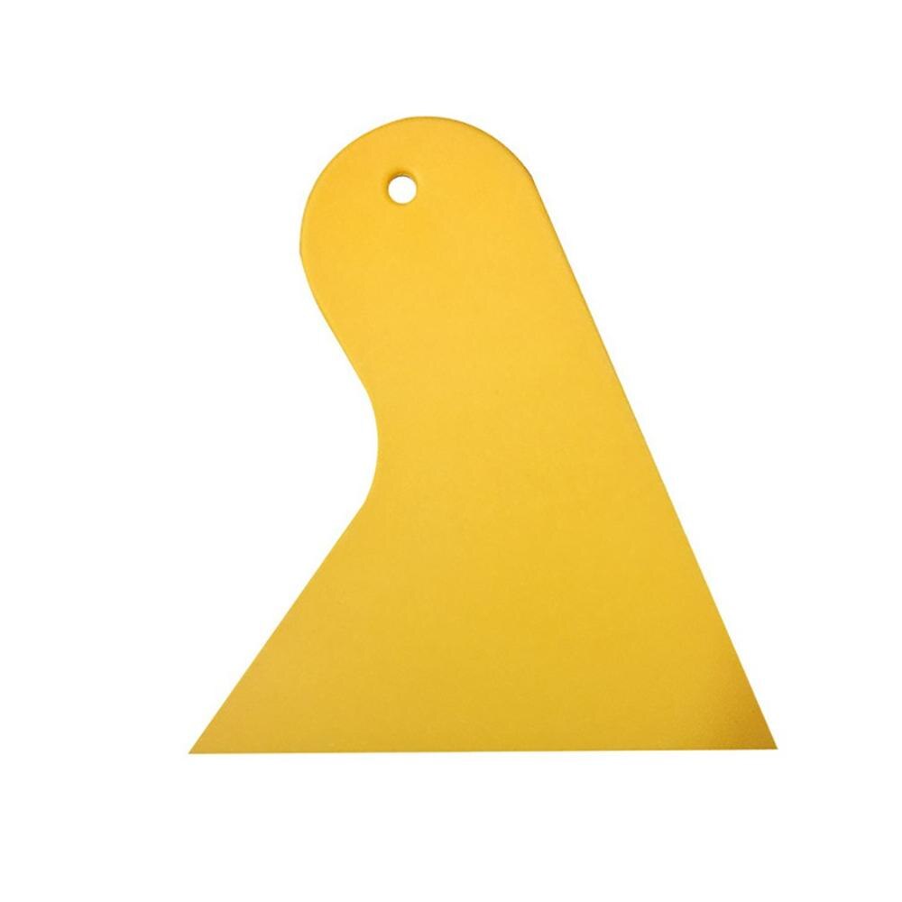 Auto Film Gereedschap Geel Schraper Plastic Auto Licht Film Driehoek Schraper Glas Venster Mobiele Telefoon Film Kleine Schraper: Oranje