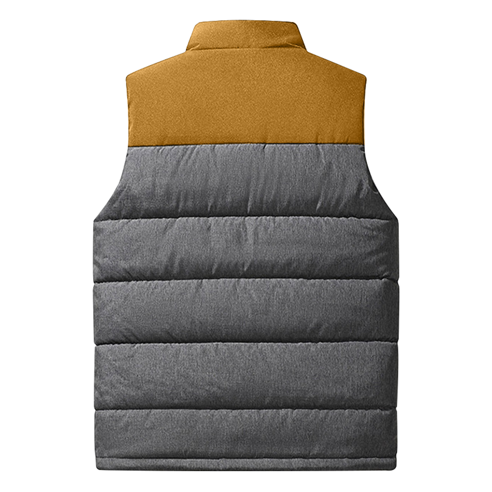 Otoño Invierno chaqueta Casual suelta para hombre sin mangas con cremallera abajo chaleco masculino Color sólido chalecos cálidos abrigos con cuello levantado para hombre
