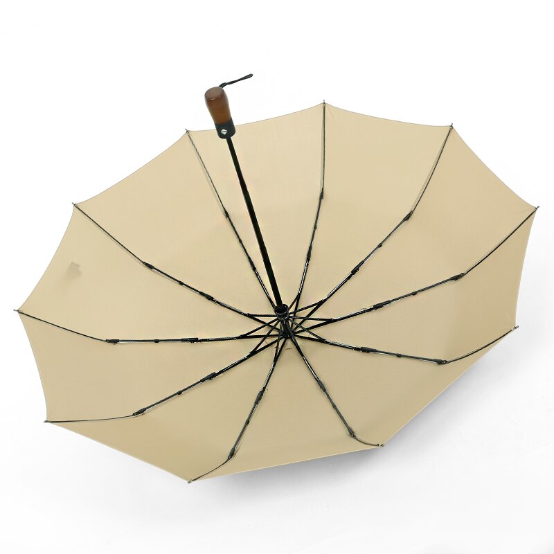 Vindafvisende foldning automatisk paraply regn kvinder auto luksus store vindtætte paraplyer regn til mænd sort belægning 10k parasol