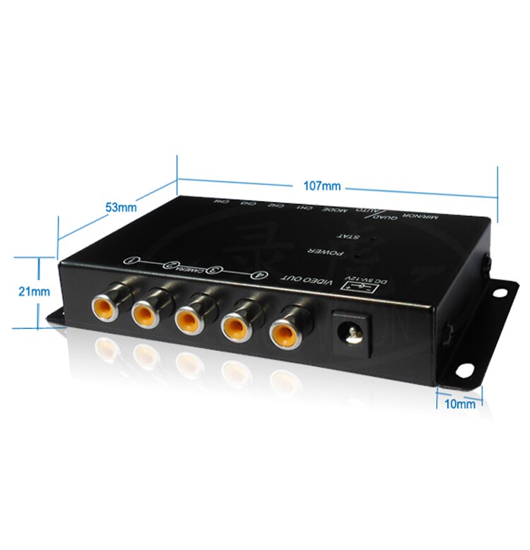 IR control 4 Camera Video Controle Auto Camera &#39;S Afbeelding Switch Combiner Box voor Links view Rechts Voor Achter Parking camera doos