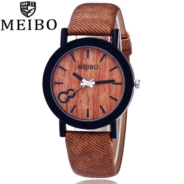 Wooden Women Watch Small And Delicate European Beauty Simple Casual Bracelet Watch Suit Ladies Watches Zegarek Damski: Coffee