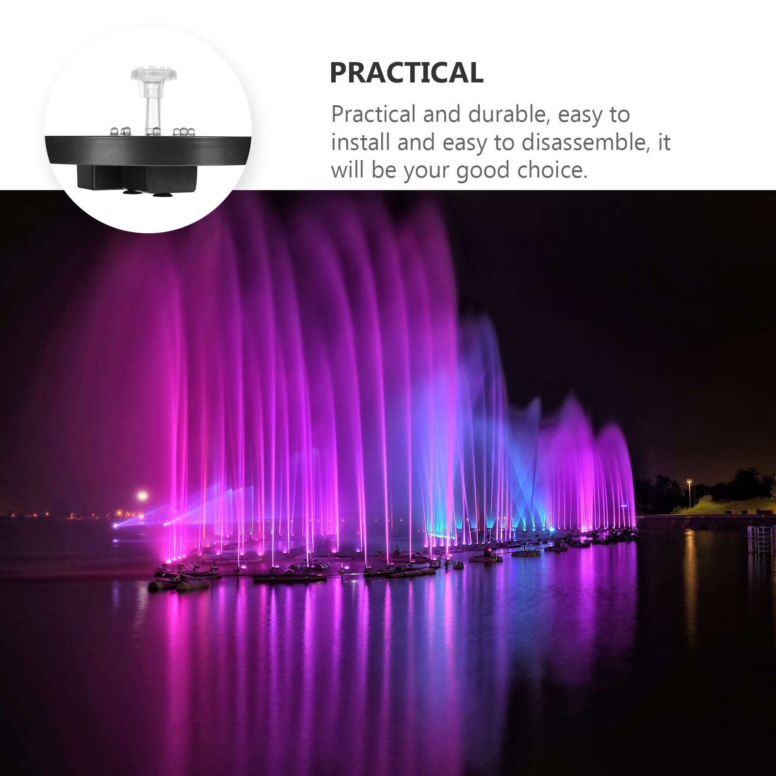 1 set of Floating Solar Water Pump Outdoor Fountain Solar Fountain Landscape Decor