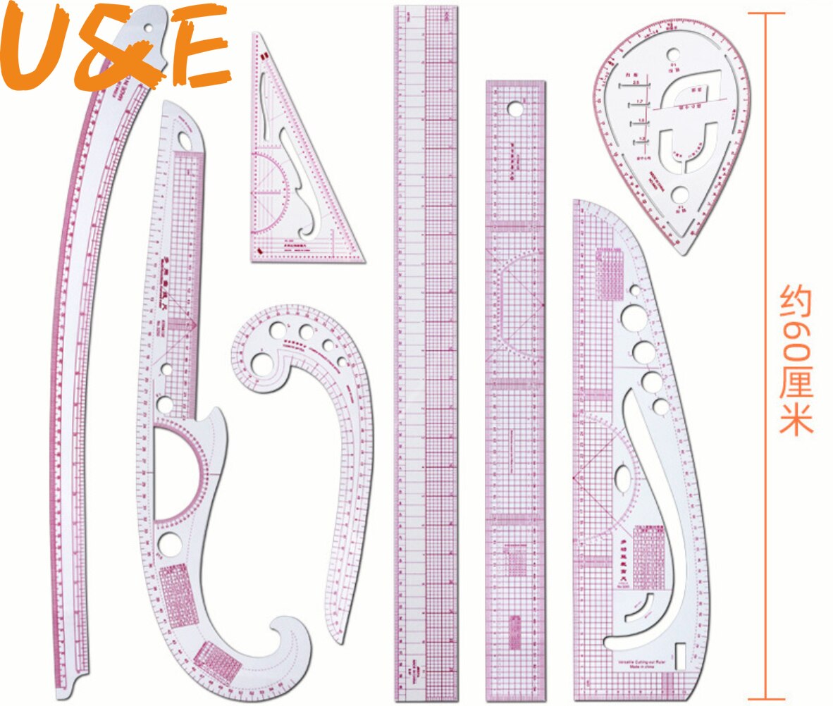 Pattern Tools 9pcs Sewing French Curve Ruler Measure Dressmaking Tailor Drawing Template Craft Tool Set