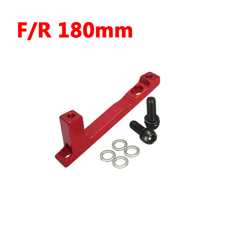 Freno de disco de aluminio para bicicleta de montaña, adaptador de Rotor de disco, pinza delantera y trasera de 180/203mm, PM-PM de accesorios de ciclismo: Red F-R180mm
