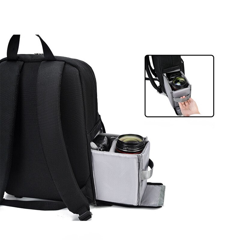 Caden Camera Backpack Outdoor Waterproof Large-Capacity Camera Three-Lens For Photographers Bag