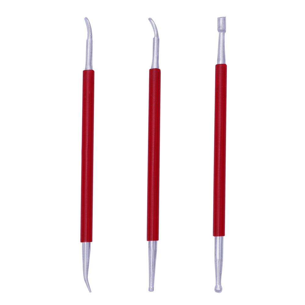 Miusie 3 Stks/partij Diy Lederen Rand Stempelen Rvs Handgemaakte Lederen Carving Tool