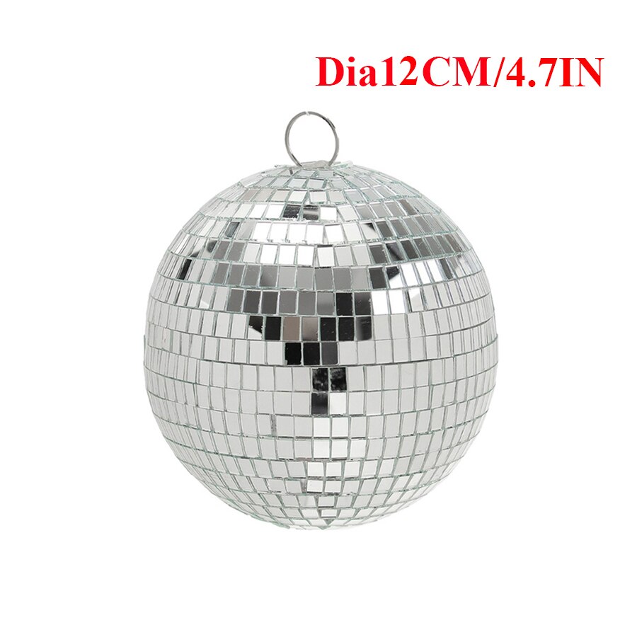 Thrisdar dia 25cm 30cm glas spejl disco ball hjem fest ktv bar shop jul reflekterende disco ball lys: Diameter 12cm