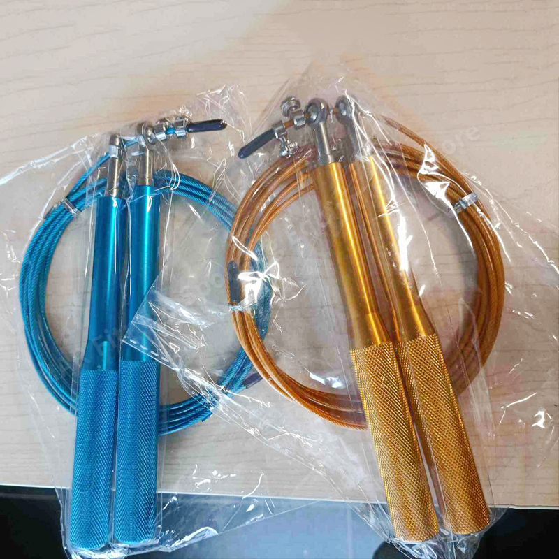 Bearing Jump Rope Crossfit Weighted High Strength Aluminum Alloy Handle Steel Rope Man Women Fitness Exercise Adjustable Rope