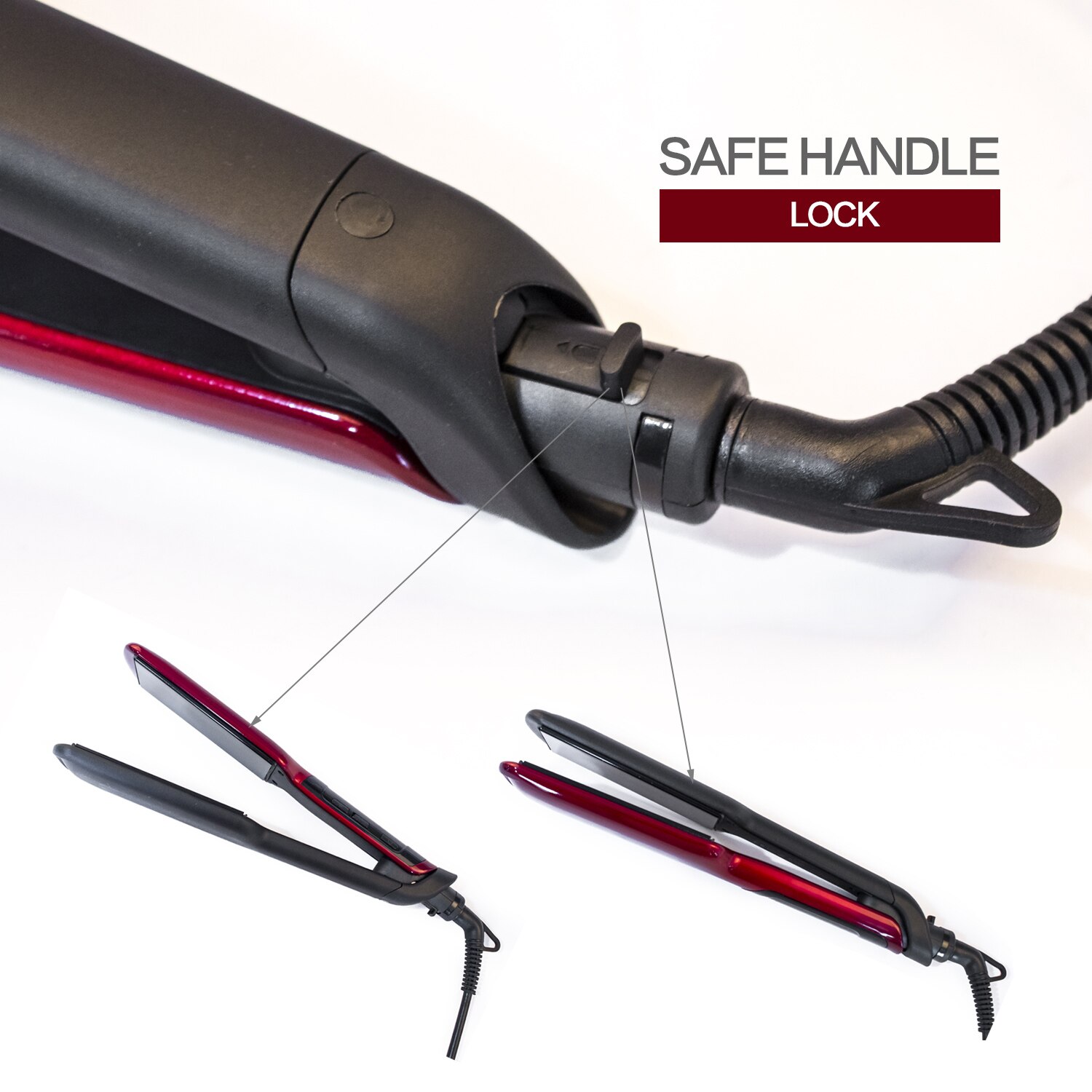 Hair Straightener Flat Iron Hair Straightener Portable Salon Fast Heat Hair Styling Tool