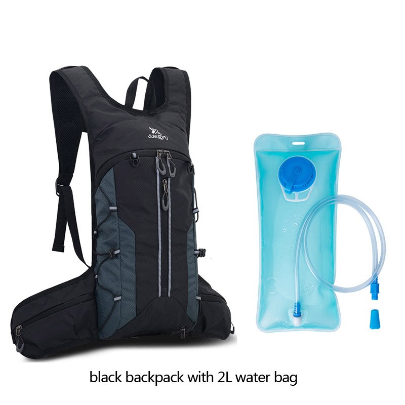 Waterproof Camping hydration bladder backpack,Folding climbing Sports Backpack for Men,MTB Bike cycling backpack,no water bag: Black with water bag