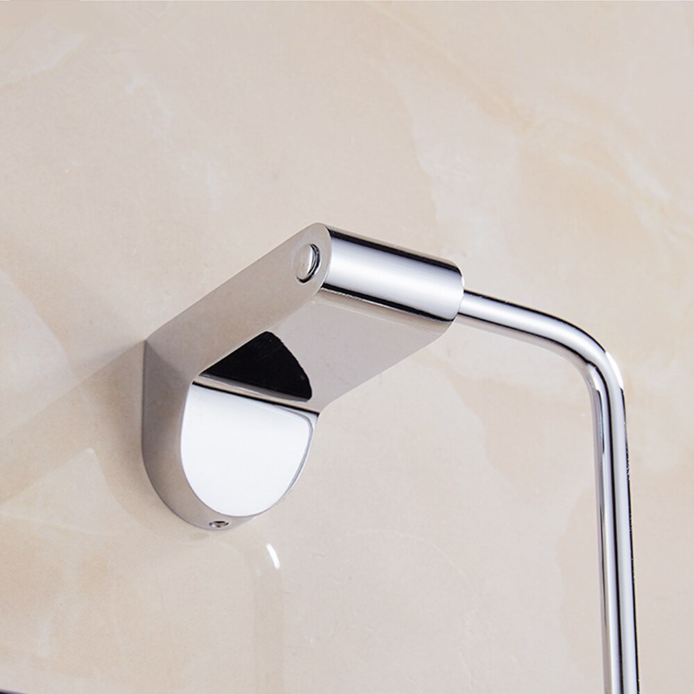 Jobobroom badkameraccessoires chroomkleurige wandgemonteerde handdoekring handige handdoekhouder hanger hangende badkameropslag