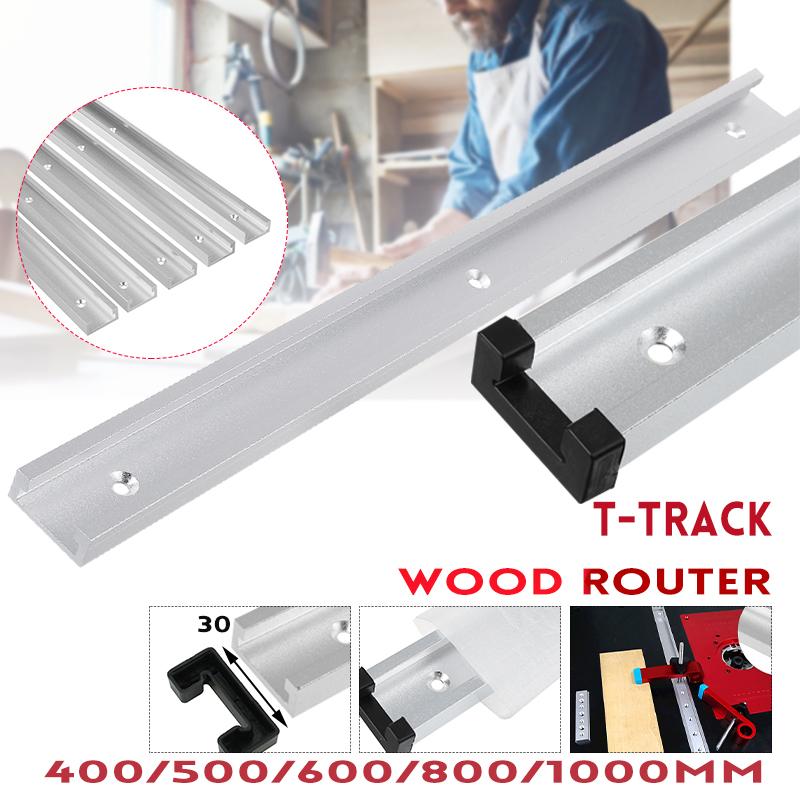 400mm-1000mm Woodworking Rail T-track T-slot Miter Track Woodworking Machinery Parts Router T Track Router Table DIY Tools