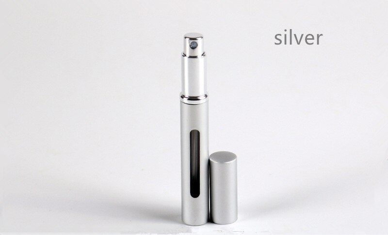 5Ml Draagbare Minitravel Navulbare Parfum Verstuiver Fles Parfum Fles Voor Spray Scent Pomp Case Lege Cosmetische Containers: silver