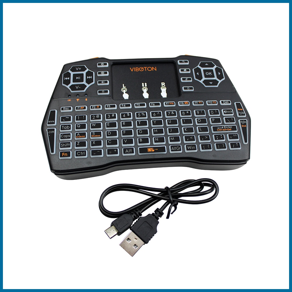 Three Language Keyboard 2.4G Wireless Keyboard Russian Spanish English Version For PC Android TV Raspberry Pi for Orange Pi