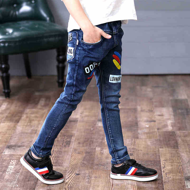 Mode Gebroken Gat Broek Kinderen Katoenen Jeans Voor Tiener Jongens Peuter Baby Lente Herfst Jeans Broek Blauwe Broek Kinderen