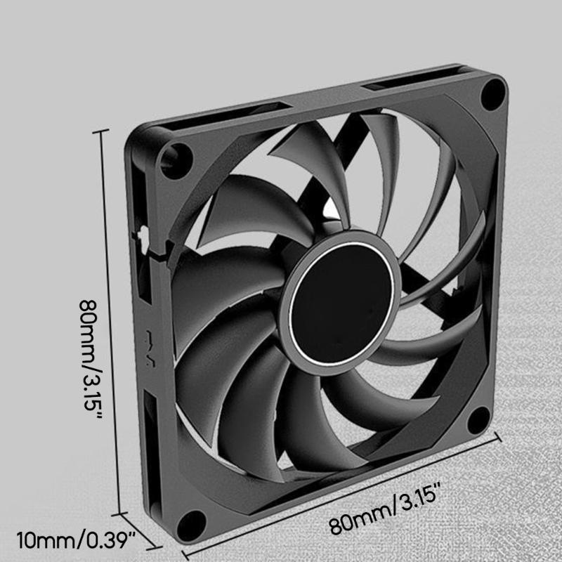 80mm wentylator chłodzący obudowę komputera PWM cichy system chłodzenia wodnego obudowa PC Cooler HB łożysko hydrauliczne 12v