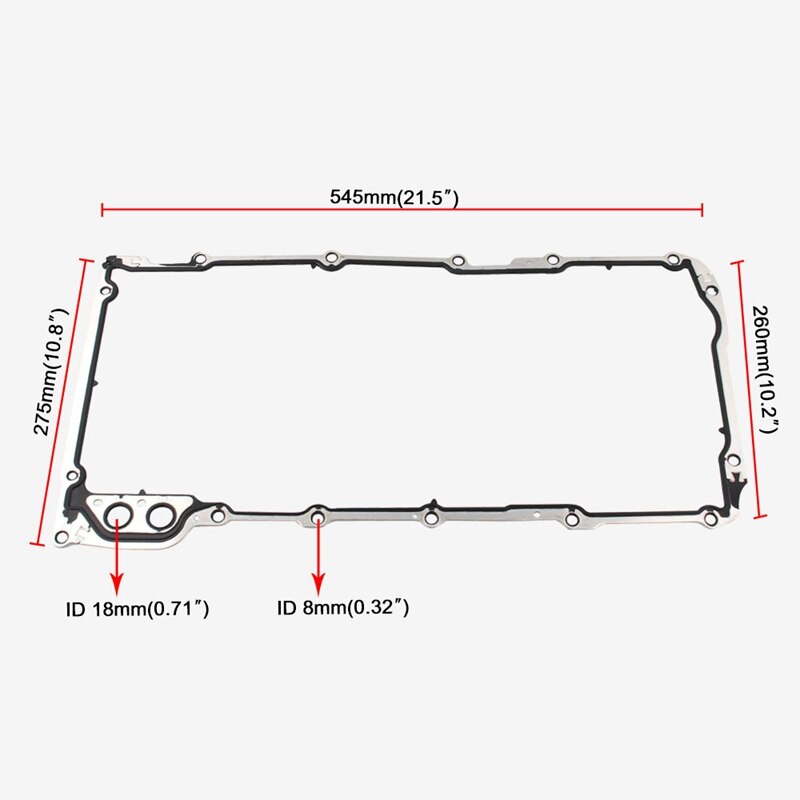 for GM Oil Pan Gasket Chevrolet Pontiac 5.3 5.7 6.0 LS1 LS2 LS3 LM7 LQ4 LQ9 12612350