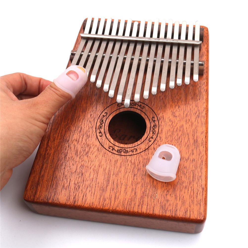 2 st fingerskydd lättnad spela smärta handskar silikon händer kappa fingrar skydd skydd för kalimba tummen piano musikinstrument