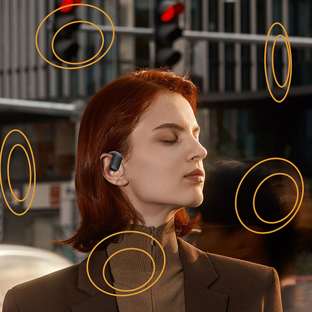 Drahtlose Kopfhörer Bluetooth-Kompatibel Ohrhörer Ohr Haken Sport Kopfhörer Noise Cancelling HiFi Stereo Ohrhörer für IPhone/Huawei