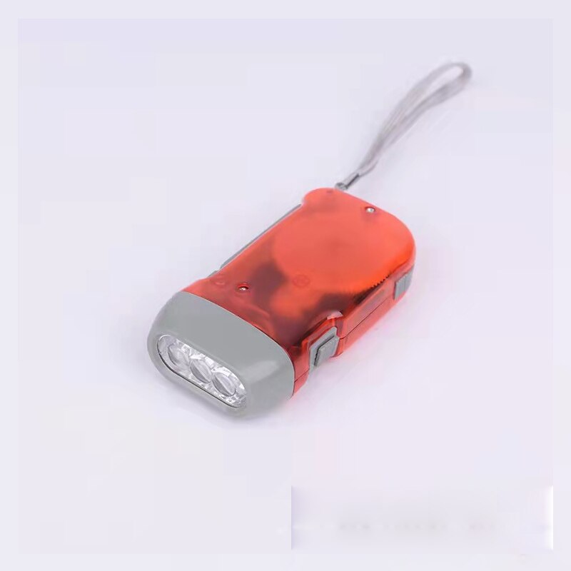 Portablex 3 Led Dynamo Wind Up Zaklamp Hand-Drukken Crank Nr Geen Batterij Torch Outdoor Tool: red