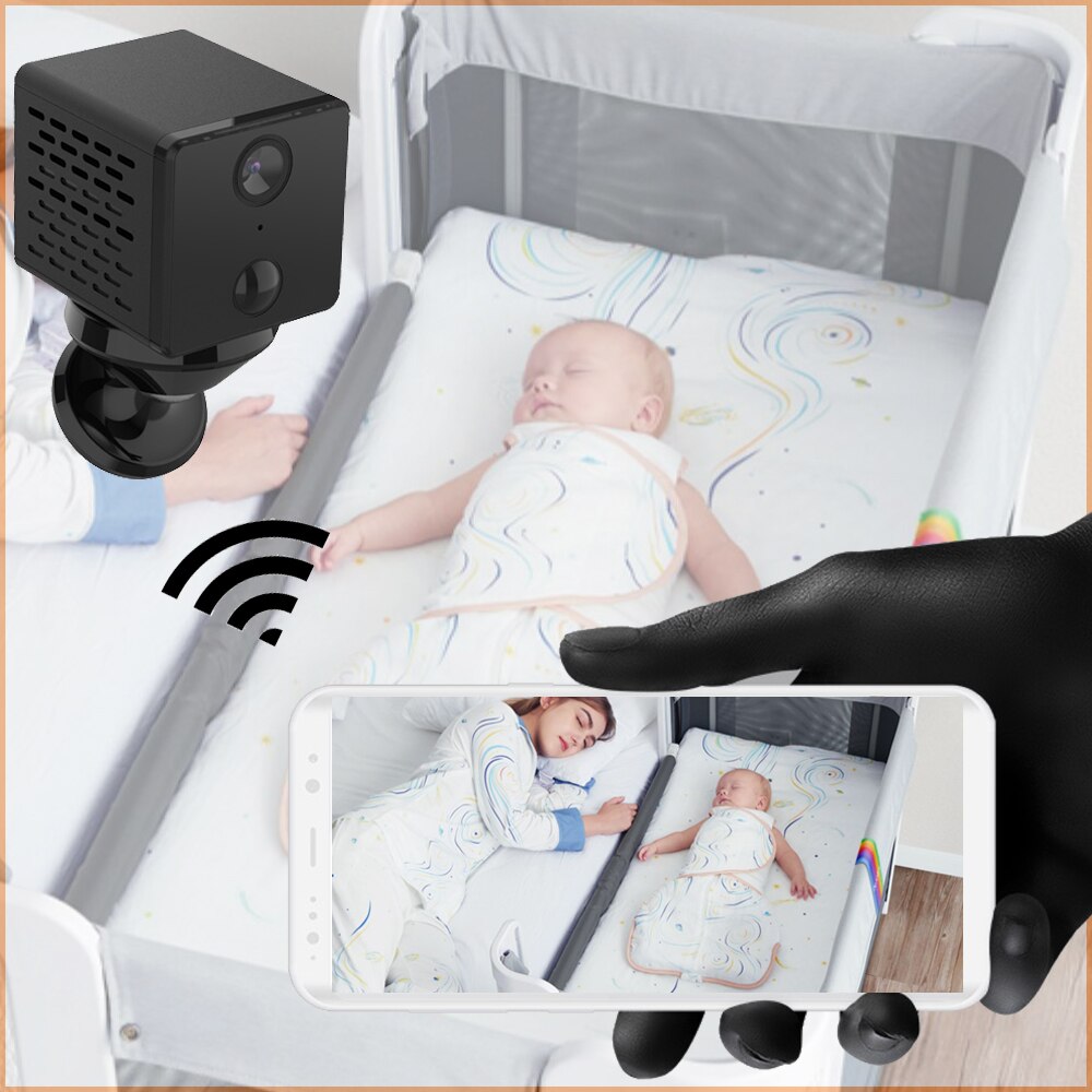 1080P Mini Baby Camera Met 1500Mah Oplaadbare Batterij Wifi Ip Camera Ai Pir Menselijk Lichaam Detectie Alarm Ir nacht Babyfoon