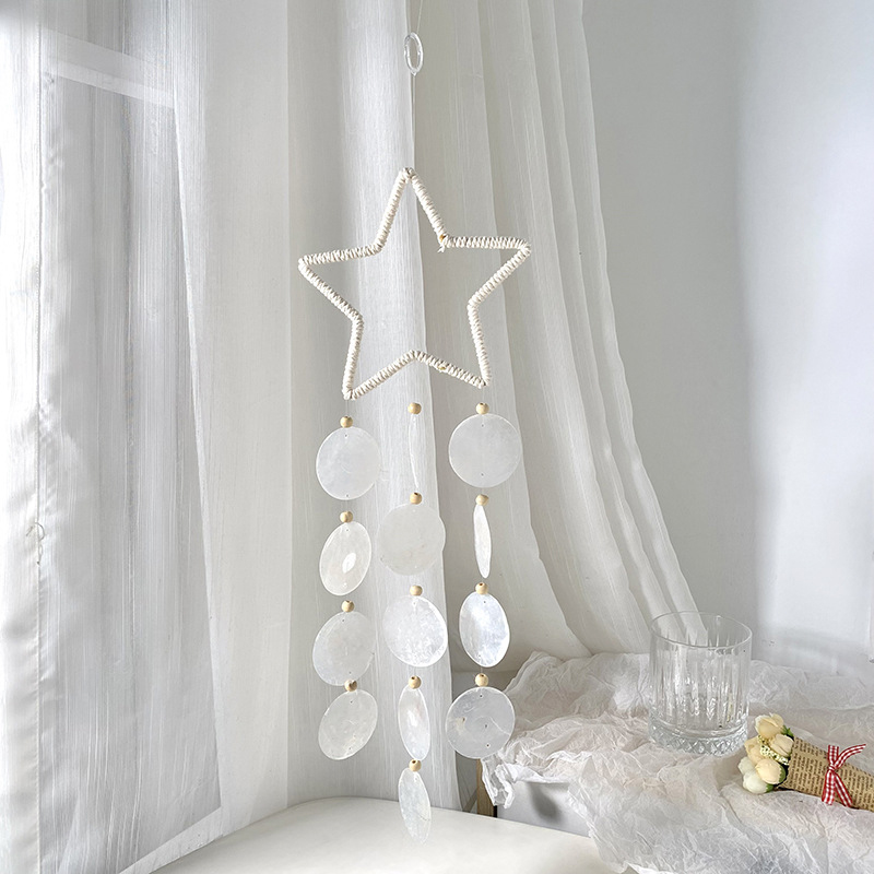 Natural Shell Wind Chimes para decoração de casa, caçadores de sonhos boêmios, decoração de berçário, presentes especiais para crianças, ano novo