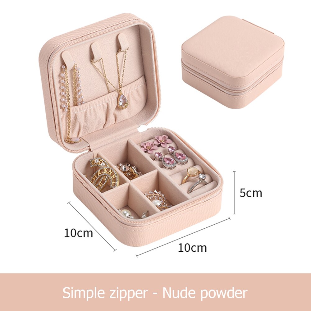 Sieraden Organizer Display Reizen Sieraden Dozen Reizen Draagbare Sieraden Doos Lederen Organizer Oorbel Houder