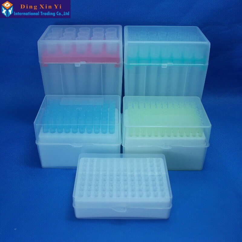 Plastic Pipette box 96vents box + 96pcs 200ul yellow pipette tips