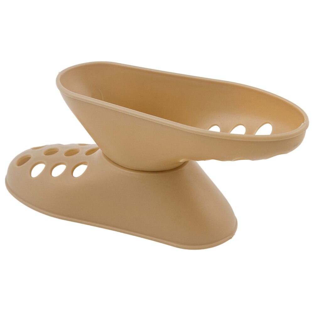 1pc Shoe Storage Rack Double-Layer Shoe Storage Space-Saving Plastic Rack Stand Holder Portable Drying Shoe Support: Beige
