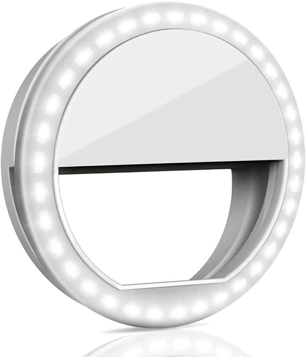 Portable Led Selfie Ring Light Universal Mobile Phone Clip Ring Lamp Flash Lens Beauty Phone Holder Fill Lamp Women Selfie Light