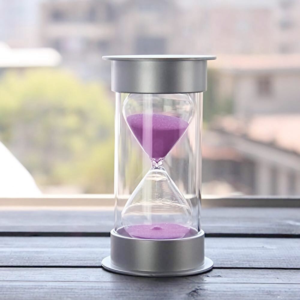 60 minutos ampulheta, temporizador moderno da areia com areia para a mesa de café da mesa do escritório da lareira