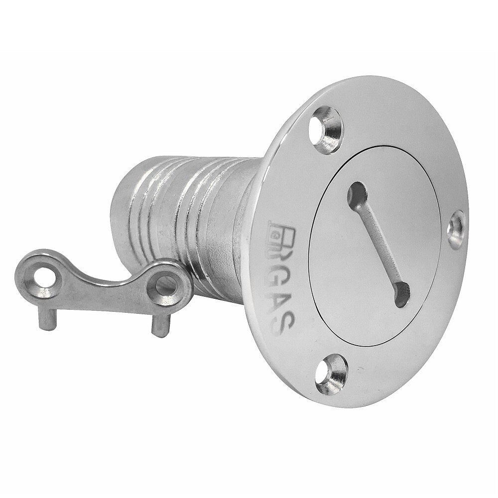 316 Stainless Steel Deck Filler Cap With Key GAS DIESEL FUEL WASTE WATER 38mm 50mm Mirror Polish Marine Hardware Deck Filler: Gas 50mm