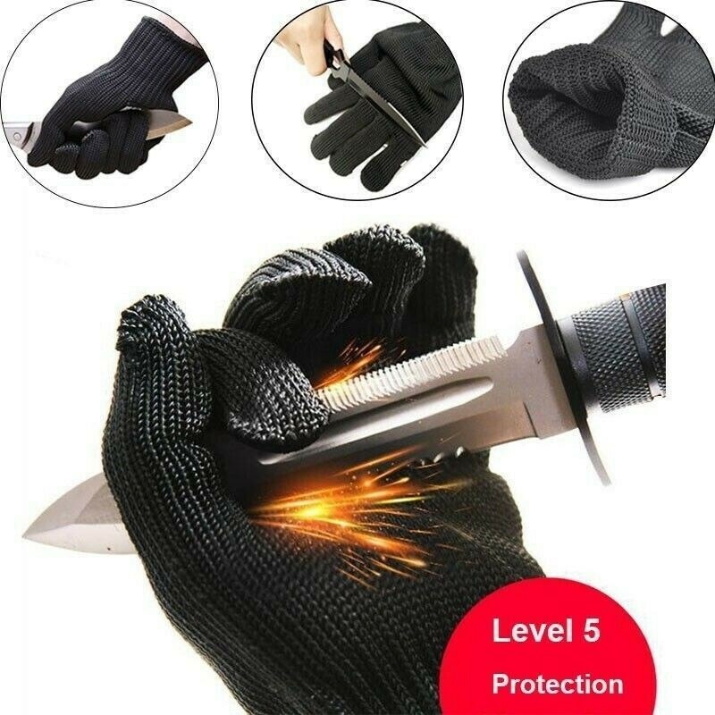 1 Paar Staaldraad Snijbestendige Handschoenen Arbeid Bescherming Slijtvaste Antislip Ademend En Cut-Slip Handschoenen