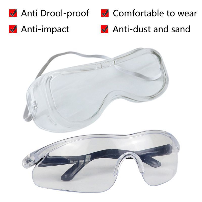 Gafas antivirus a prueba de gotas Unisex, gafas de alta definición con bloqueo de niebla, antipolvo, antigotas, ajustables