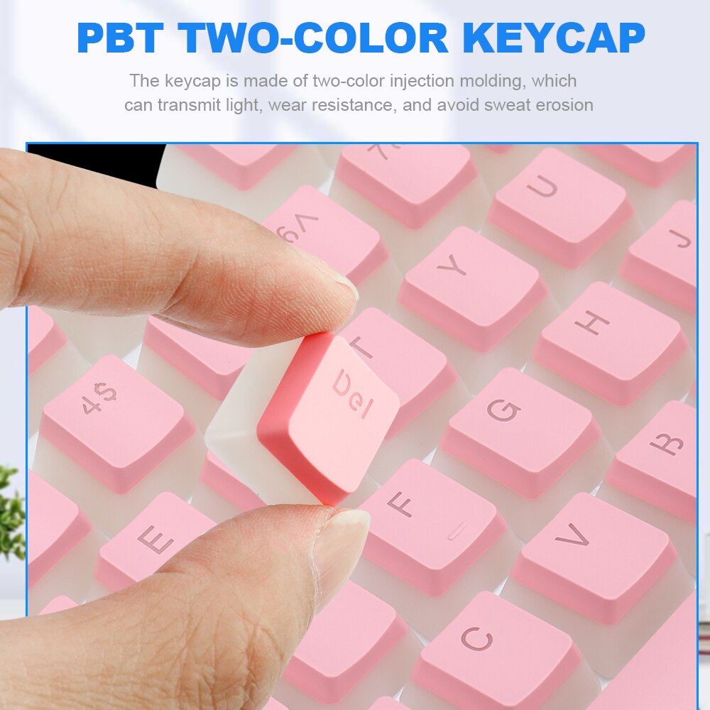 REDRAGON Scarab A130 Pudding keycaps 104 Key Crystal mechanical keyboard key caps For Cherry MX style Including key-puller